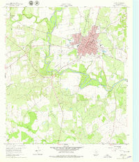 Cuero Texas Historical topographic map, 1:24000 scale, 7.5 X 7.5 Minute, Year 1960