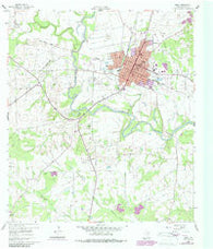 Cuero Texas Historical topographic map, 1:24000 scale, 7.5 X 7.5 Minute, Year 1960