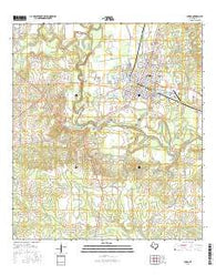 Cuero Texas Current topographic map, 1:24000 scale, 7.5 X 7.5 Minute, Year 2016