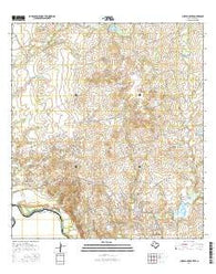 Cuervo Creek Texas Current topographic map, 1:24000 scale, 7.5 X 7.5 Minute, Year 2016