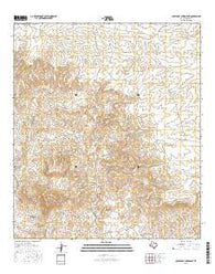 Cuesta Del Burro East Texas Current topographic map, 1:24000 scale, 7.5 X 7.5 Minute, Year 2016