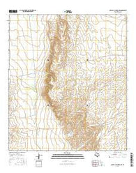 Cuesta Del Burro NW Texas Current topographic map, 1:24000 scale, 7.5 X 7.5 Minute, Year 2016