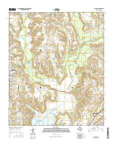 Culleoka Texas Current topographic map, 1:24000 scale, 7.5 X 7.5 Minute, Year 2016