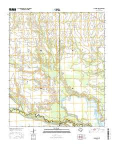 Cunningham Texas Current topographic map, 1:24000 scale, 7.5 X 7.5 Minute, Year 2016