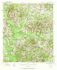 Cushing Texas Historical topographic map, 1:62500 scale, 15 X 15 Minute, Year 1943