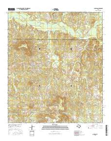Cushing Texas Current topographic map, 1:24000 scale, 7.5 X 7.5 Minute, Year 2016