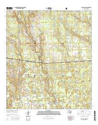 Cut And Shoot Texas Current topographic map, 1:24000 scale, 7.5 X 7.5 Minute, Year 2016