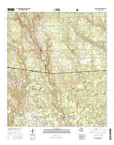 Cut And Shoot Texas Current topographic map, 1:24000 scale, 7.5 X 7.5 Minute, Year 2016