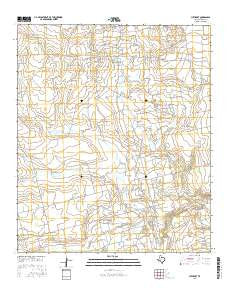 Cuthbert Texas Current topographic map, 1:24000 scale, 7.5 X 7.5 Minute, Year 2016