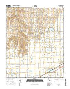 Cuyler Texas Current topographic map, 1:24000 scale, 7.5 X 7.5 Minute, Year 2016
