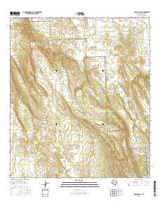 Dagger Flat Texas Current topographic map, 1:24000 scale, 7.5 X 7.5 Minute, Year 2016