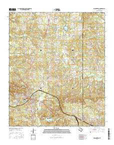 Daingerfield Texas Current topographic map, 1:24000 scale, 7.5 X 7.5 Minute, Year 2016