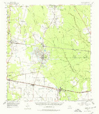 Daisetta Texas Historical topographic map, 1:62500 scale, 15 X 15 Minute, Year 1955