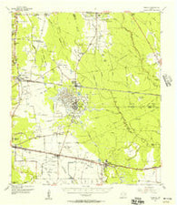Daisetta Texas Historical topographic map, 1:62500 scale, 15 X 15 Minute, Year 1955