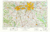 Dallas Texas Historical topographic map, 1:250000 scale, 1 X 2 Degree, Year 1954