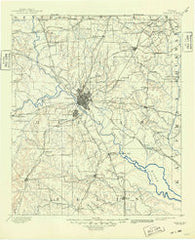 Dallas Texas Historical topographic map, 1:125000 scale, 30 X 30 Minute, Year 1893
