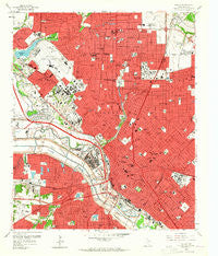 Dallas Texas Historical topographic map, 1:24000 scale, 7.5 X 7.5 Minute, Year 1958