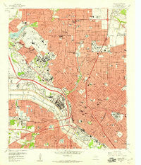 Dallas Texas Historical topographic map, 1:24000 scale, 7.5 X 7.5 Minute, Year 1958
