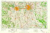 Dallas Texas Historical topographic map, 1:250000 scale, 1 X 2 Degree, Year 1954