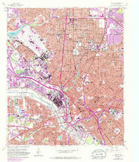 Dallas Texas Historical topographic map, 1:24000 scale, 7.5 X 7.5 Minute, Year 1958