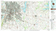 Dallas Texas Historical topographic map, 1:100000 scale, 30 X 60 Minute, Year 1986