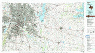 Dallas Texas Historical topographic map, 1:100000 scale, 30 X 60 Minute, Year 1986