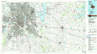 Dallas Texas Historical topographic map, 1:100000 scale, 30 X 60 Minute, Year 1986