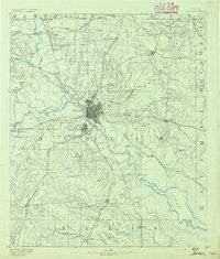 Dallas Texas Historical topographic map, 1:125000 scale, 30 X 30 Minute, Year 1891