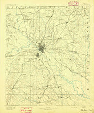 Dallas Texas Historical topographic map, 1:125000 scale, 30 X 30 Minute, Year 1893
