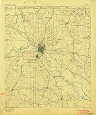 Dallas Texas Historical topographic map, 1:125000 scale, 30 X 30 Minute, Year 1893