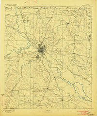 Dallas Texas Historical topographic map, 1:125000 scale, 30 X 30 Minute, Year 1893