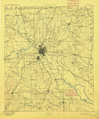 Dallas Texas Historical topographic map, 1:125000 scale, 30 X 30 Minute, Year 1893