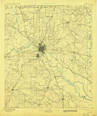 Dallas Texas Historical topographic map, 1:125000 scale, 30 X 30 Minute, Year 1893