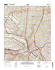 Dallas Texas Current topographic map, 1:24000 scale, 7.5 X 7.5 Minute, Year 2016