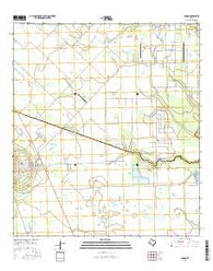 Damon Texas Current topographic map, 1:24000 scale, 7.5 X 7.5 Minute, Year 2016