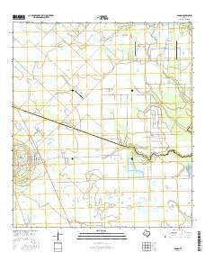 Damon Texas Current topographic map, 1:24000 scale, 7.5 X 7.5 Minute, Year 2016