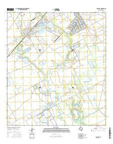 Danbury Texas Current topographic map, 1:24000 scale, 7.5 X 7.5 Minute, Year 2016