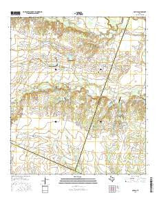Davilla Texas Current topographic map, 1:24000 scale, 7.5 X 7.5 Minute, Year 2016