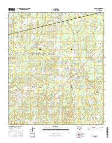 De Berry Texas Current topographic map, 1:24000 scale, 7.5 X 7.5 Minute, Year 2016