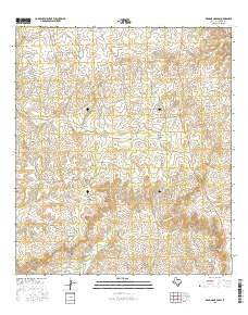 Dead Mans Pass Texas Current topographic map, 1:24000 scale, 7.5 X 7.5 Minute, Year 2016