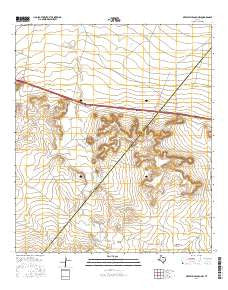 Deep Well Ranch NW Texas Current topographic map, 1:24000 scale, 7.5 X 7.5 Minute, Year 2016
