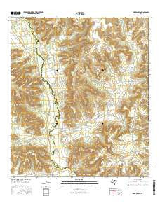 Deer Canyon Texas Current topographic map, 1:24000 scale, 7.5 X 7.5 Minute, Year 2016