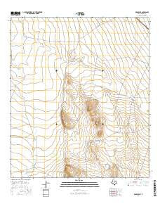 Deer Peak Texas Current topographic map, 1:24000 scale, 7.5 X 7.5 Minute, Year 2016