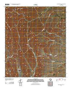 Delaware Ranch Texas Historical topographic map, 1:24000 scale, 7.5 X 7.5 Minute, Year 2010