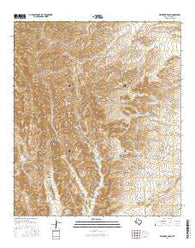 Delaware Ranch Texas Current topographic map, 1:24000 scale, 7.5 X 7.5 Minute, Year 2016