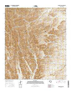 Delaware Ranch Texas Current topographic map, 1:24000 scale, 7.5 X 7.5 Minute, Year 2016