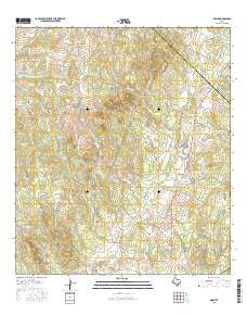 Delhi Texas Current topographic map, 1:24000 scale, 7.5 X 7.5 Minute, Year 2016