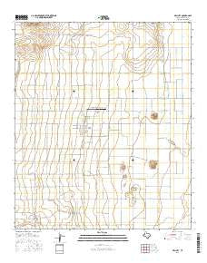 Dell City Texas Current topographic map, 1:24000 scale, 7.5 X 7.5 Minute, Year 2016