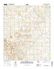 Dellahunt Draw East Texas Current topographic map, 1:24000 scale, 7.5 X 7.5 Minute, Year 2016