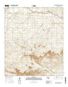 Dellahunt Draw West Texas Current topographic map, 1:24000 scale, 7.5 X 7.5 Minute, Year 2016